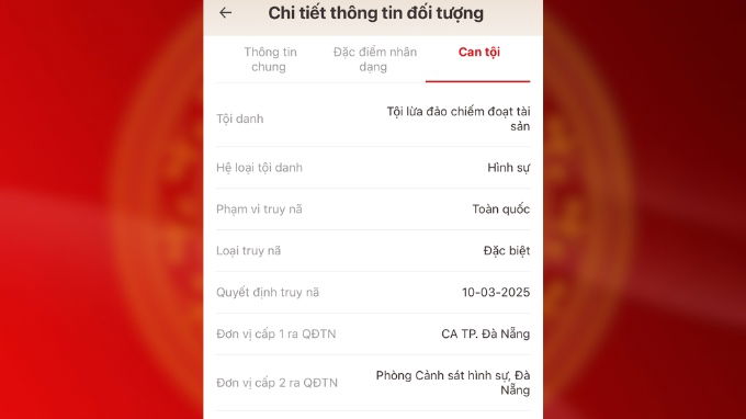 Cách tra cứu thông tin truy nã trên ứng dụng VNeID