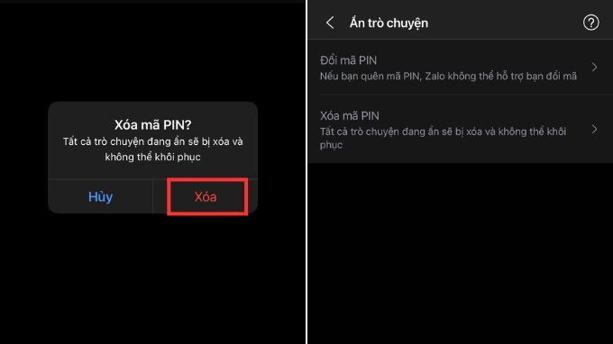 Làm gì khi quên mã pin PIN Zalo?