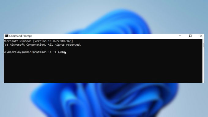 Hẹn giờ tắt máy Win 11 bằng Command Prompt
