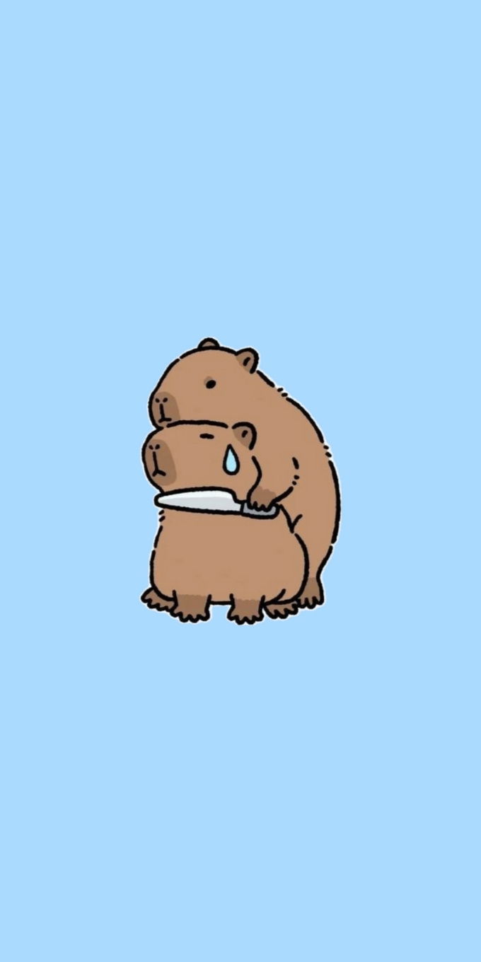 Hình nền Capybara chibi