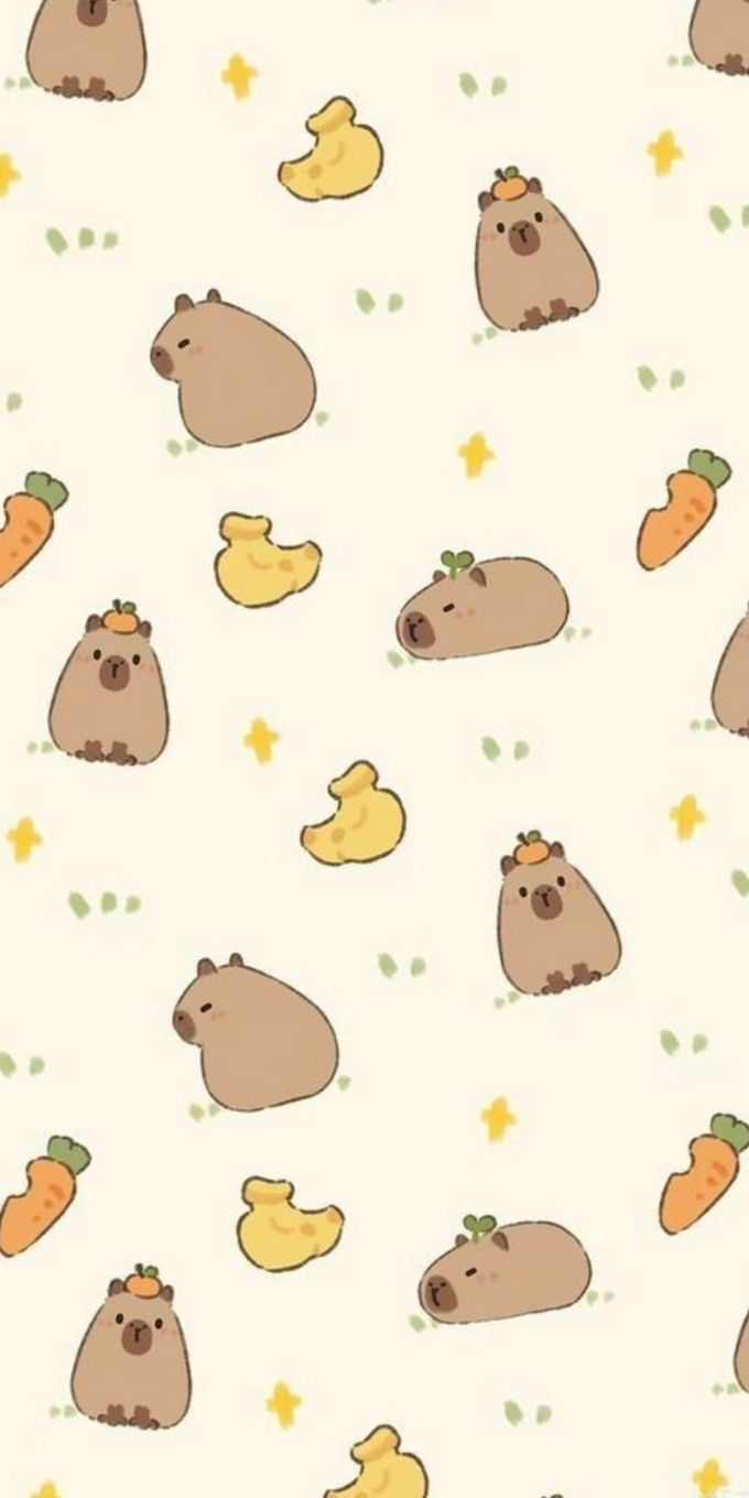Hình nền Capybara chibi
