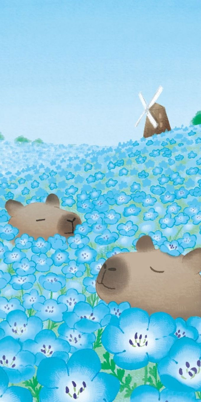 Hình nền Capybara chibi