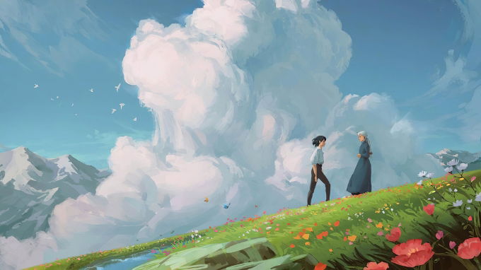 Hình nền macOS 26 chủ đề anime/hoạt hình