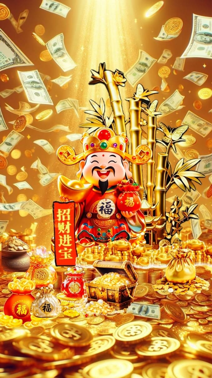 Hình nền thần tài may mắn, thu hút tài lộc