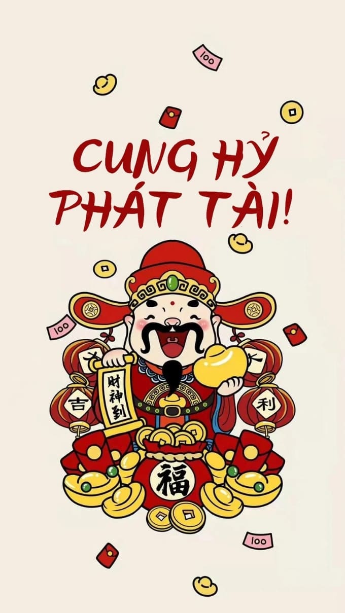 Hình nền thần tài may mắn, thu hút tài lộc