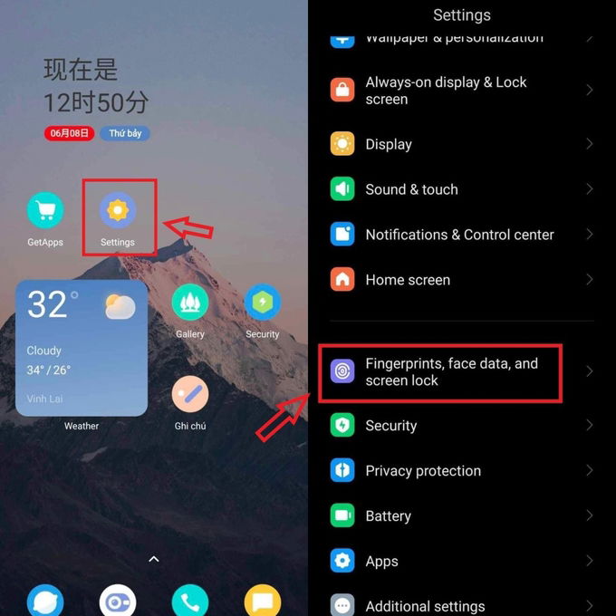 Kiểm tra tính năng mở khóa vân tay