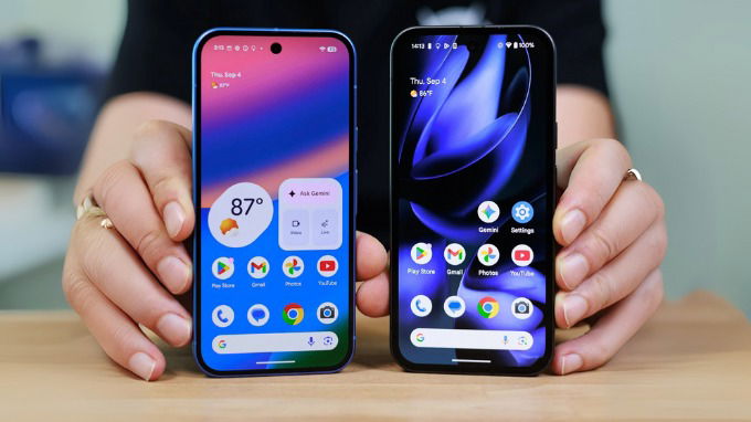 So sánh Pixel 10 và Pixel 9a về màn hình