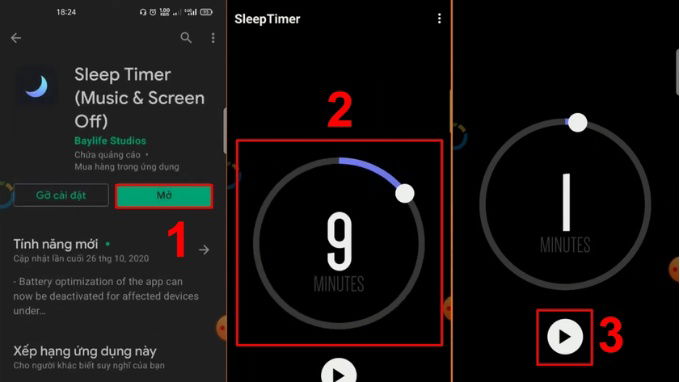 Tắt Youtube bằng ứng dụng Sleep Timer