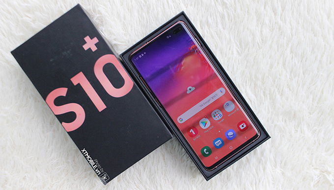 Galaxy S10 Plus 128GB bản Hàn Hồng hạc là điện thoại sở hữu màn hình tràn viền ấn tượng