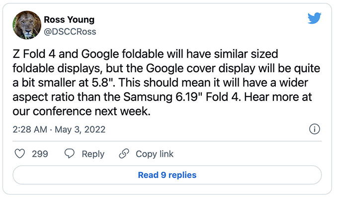 Rò rỉ thông tin màn hình Google Pixel Fold