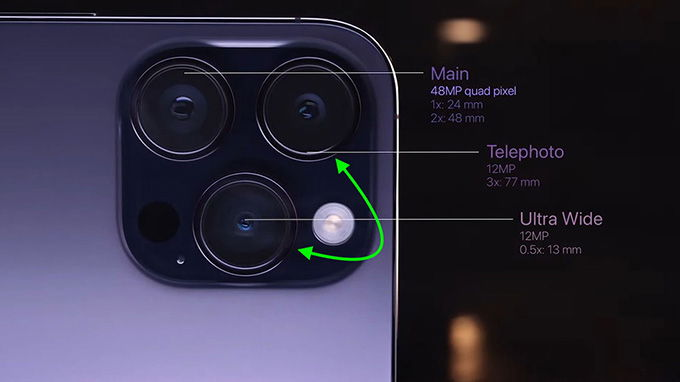 iPhone 15 Pro Max sẽ được bố trị lại cách sắp xếp các cảm biến