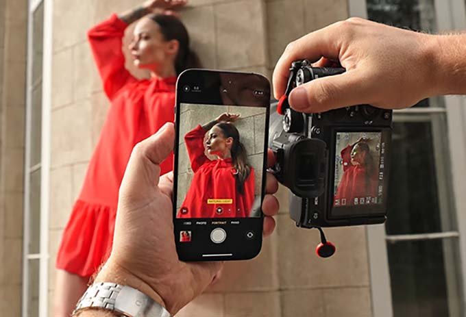 Chỉnh camera iPhone 14 Pro Max sang chế độ chụp ảnh xóa phông