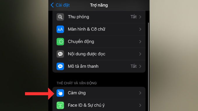 Bước 3 kích hoạt tính năng Back Tap trên iPhone