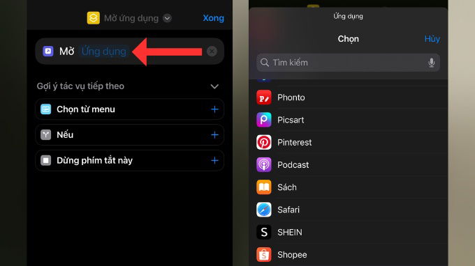 Bước 4 mở rộng tác vụ trên iPhone bằng Back Tap thông qua Shortcuts