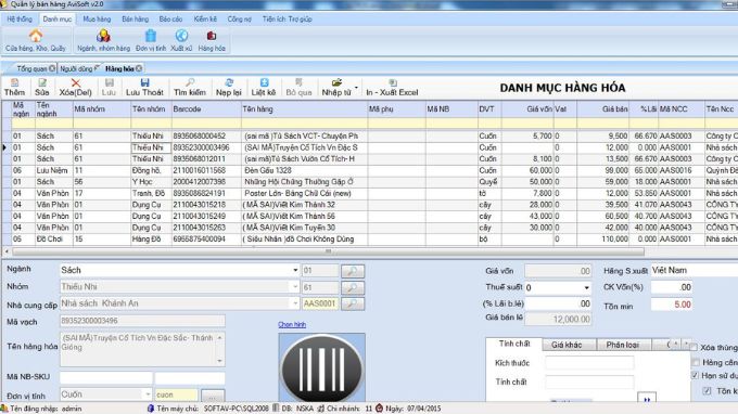 Phần mềm quản lý bán hàng AnVietSoft