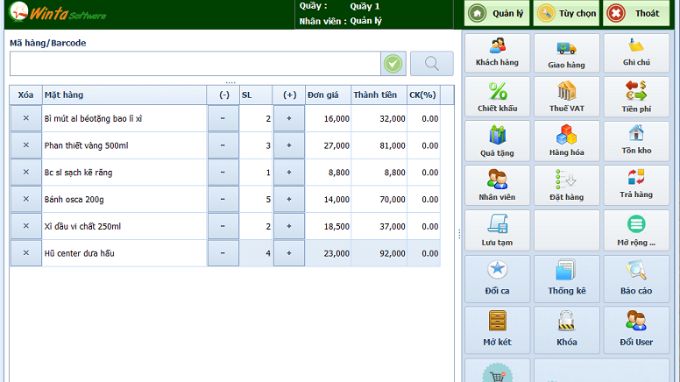 Phần mềm quản lý bán hàng Winta Sale