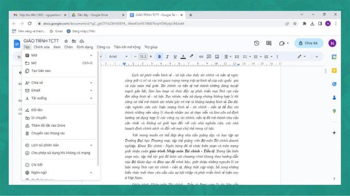 Bước 3 chuyển file PDF sang Word bằng Google Docs