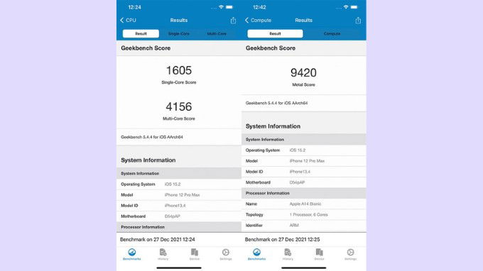 Điểm GeekBench 5 của chip iPhone 12 Pro Max