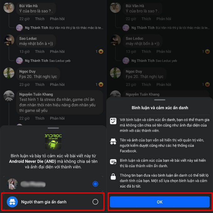 Hướng dẫn cách bình luận ẩn danh trên Facebook