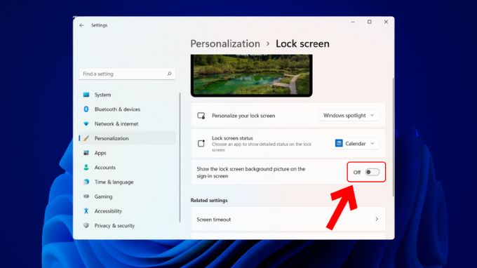 Đổi màn hình khóa Win 11