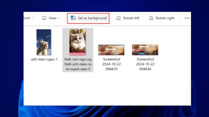 Cách đổi hình nền trên máy tính Win 11
