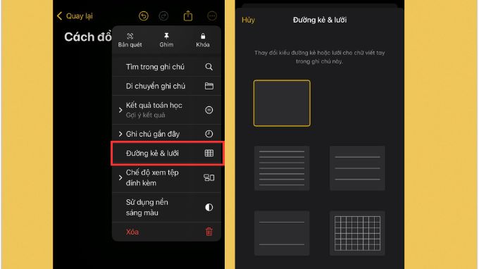 Cách thêm đường kẻ vào ghi chú trên iPhone