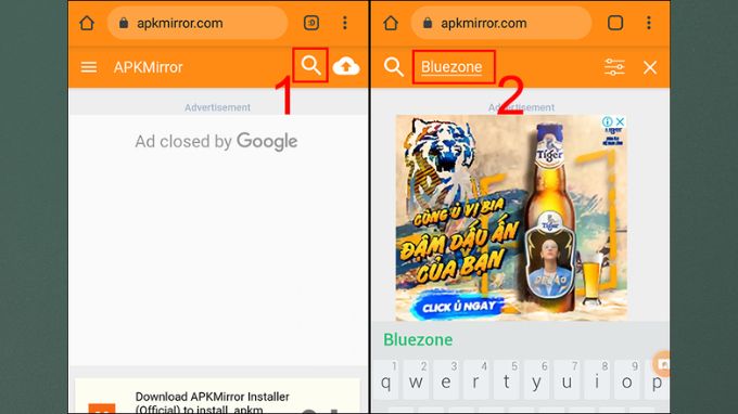Tải xuống file APk ứng dụng cần khôi phục lại