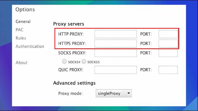 Nhập địa chỉ IP và Port