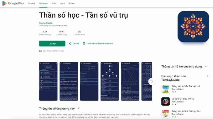 Cách tải Thần số học - Tần số vũ trụ trên điện thoại Android