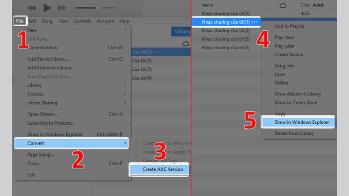 Bước 3: Tải nhạc về dưới dạng AAC