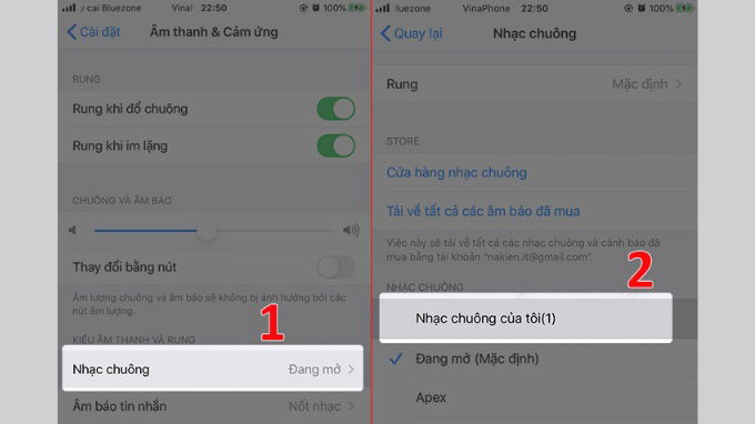 Bước 4: Thêm nhạc chuông vào iPhone