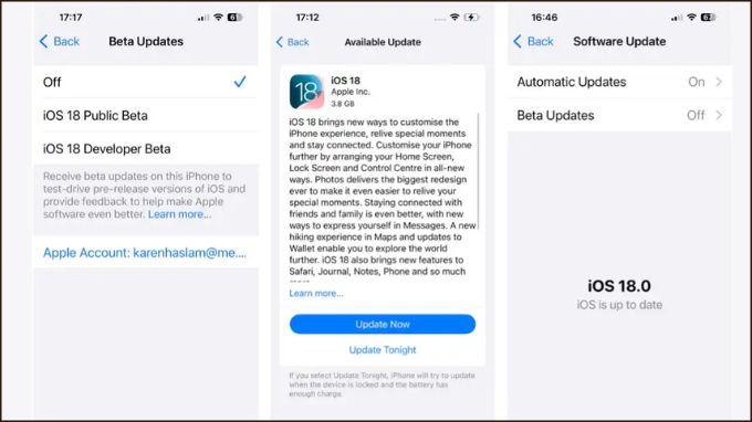 Cách tắt cập nhật Beta