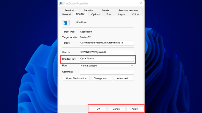 Tắt máy tính bằng bàn phím trên Win 11