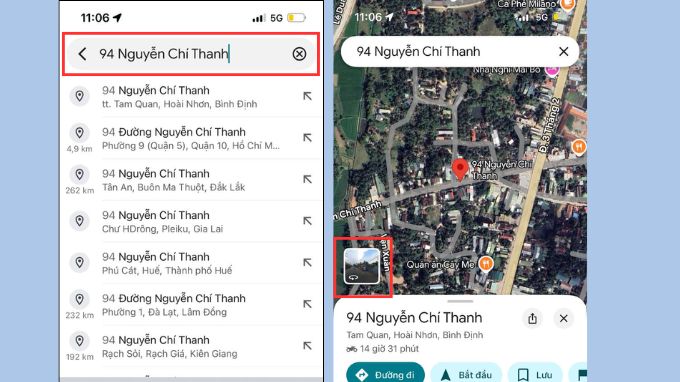 Cách xem lại hình ảnh nhà cũ bằng Google Maps trên điện thoại