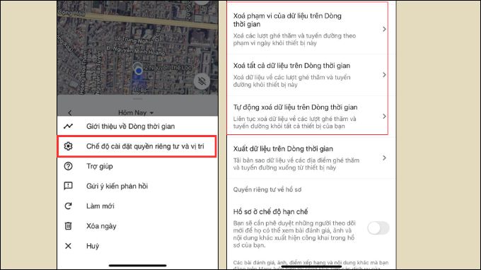 Cách xóa lịch sử đi qua đã lưu trên Google Maps
