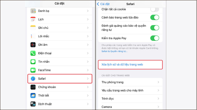 Xóa dữ liệu bộ máy cache trên hệ thống iPhone