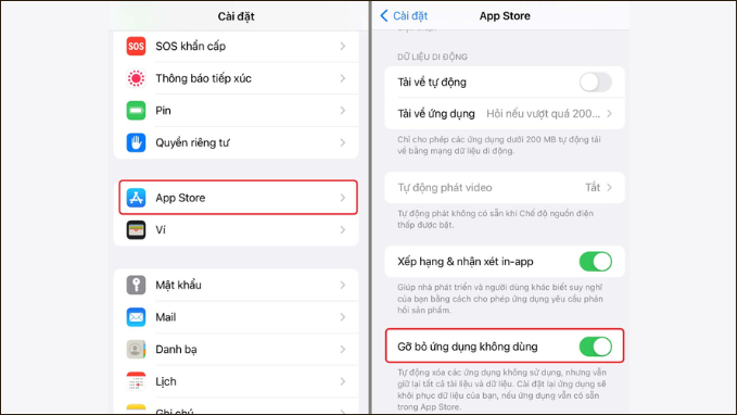 Set chế độ tự động xóa ứng dụng không cần thiết trên Appstore