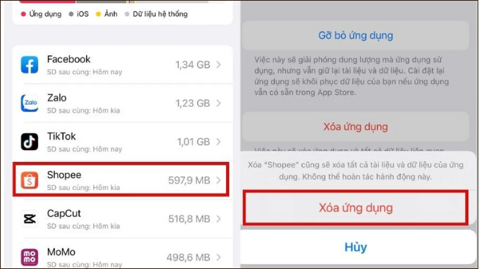 Xóa bỏ các ứng dụng không còn dùng trên hệ thống iPhone