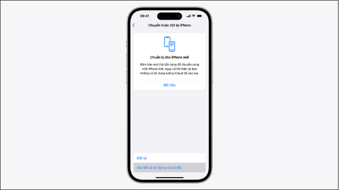 Xóa dữ liệu hệ thống trên iPhone bằng cách reset lại máy