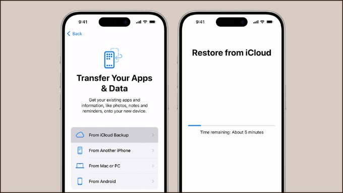 Thực hiện sao lưu dữ liệu từ iCloud