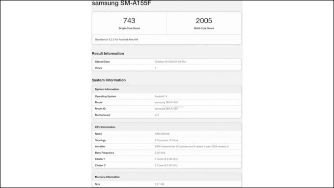 Galaxy A17 4G chạy Android 15