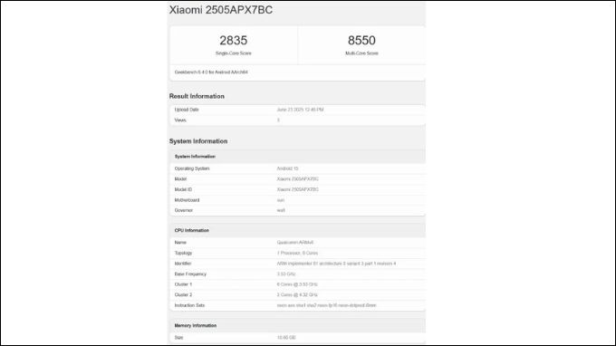 Điểm hiệu năng Xiaomi Mix Flip 2