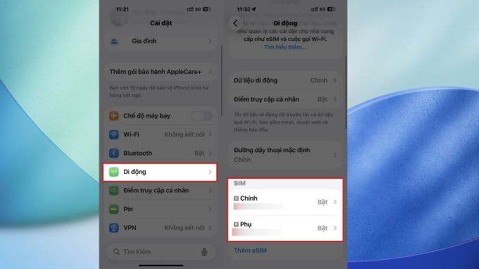 Kiểm tra lại eSIM trên iPhone