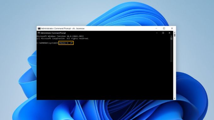 Chạy lệnh CHKDSK để kiểm tra ổ cứng
