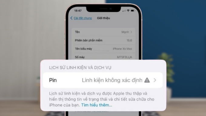 Pin linh kiện không xác định trên iPhone là gì?  
