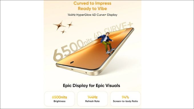 Realme 15 Pro sở hữu màn hình cong