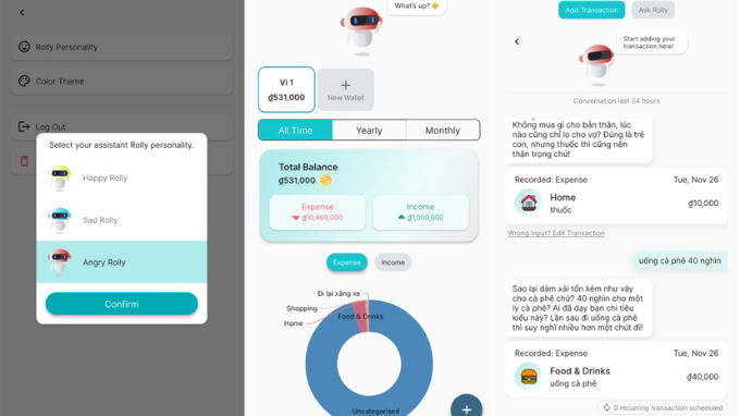 Rolly: AI Money Tracker là gì?