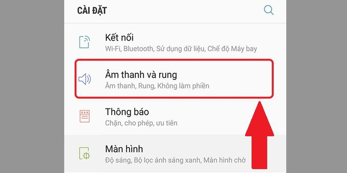 Tắt rung và các âm báo không cần thiết