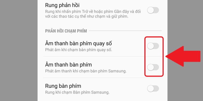 Tắt rung và các âm báo không cần thiết