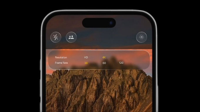 Giao diện của ứng dụng Camera trên iOS 19